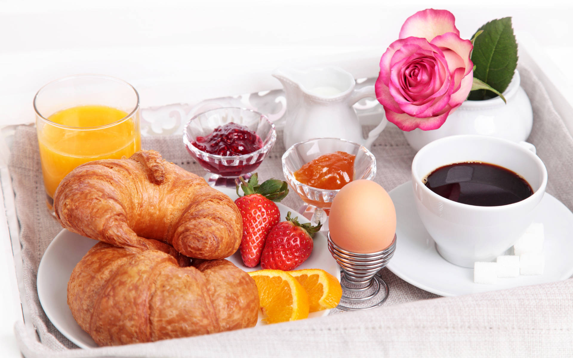 Good Morning Breakfast Tray Background