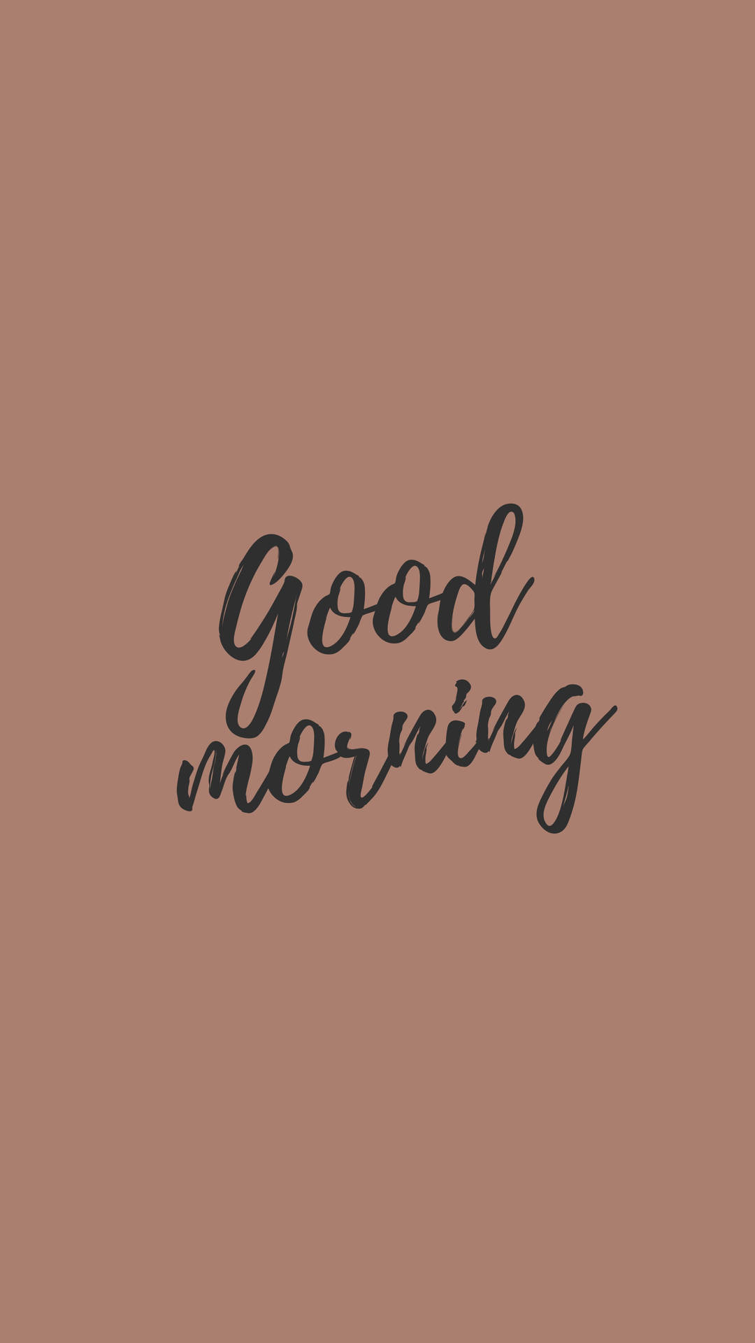 Good Morning On A Brown Background Background