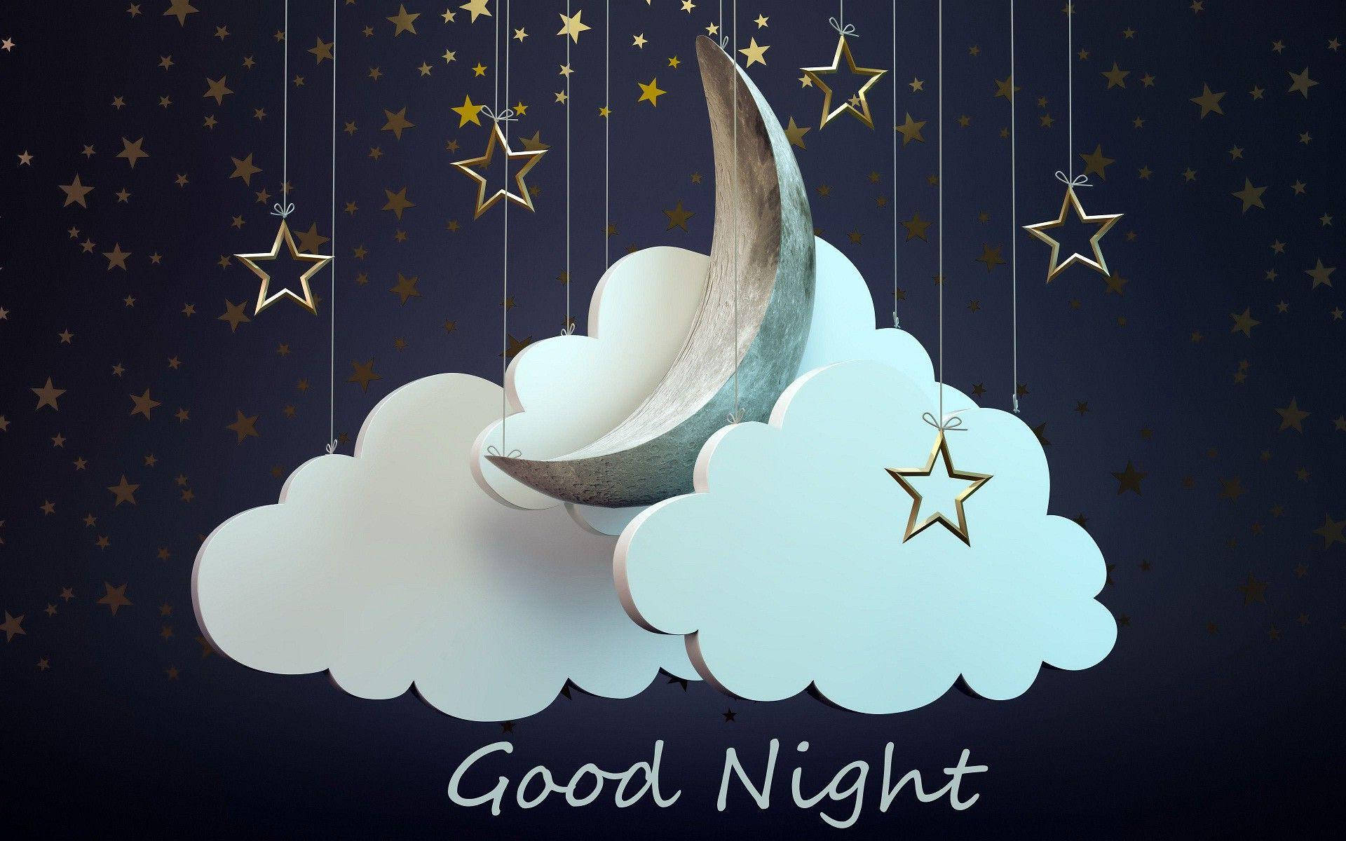Good Night Paper Ornament Background