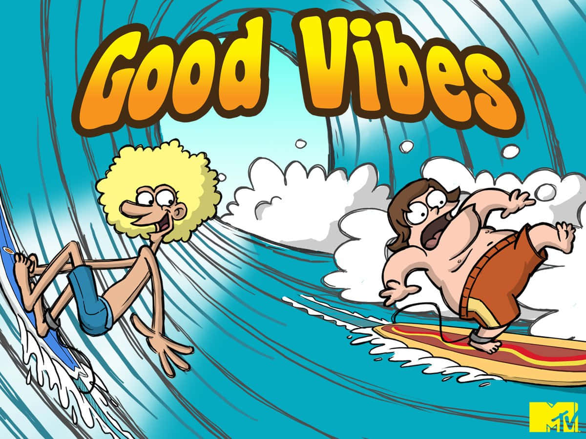 Good Vibes Characters Woodie And Mondo Background