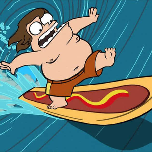 Good Vibes Mondo Hotdog Surfboard Background