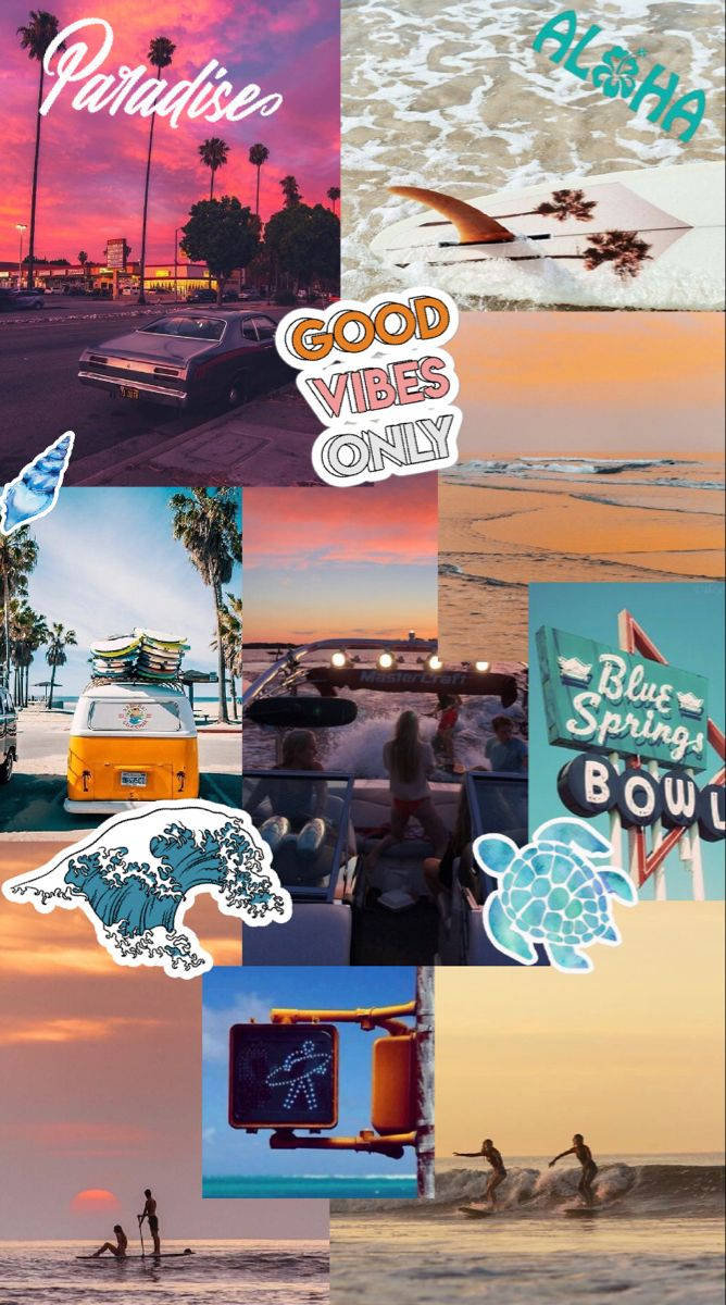 Good Vibes Only Summer Aesthetic Vibes Background