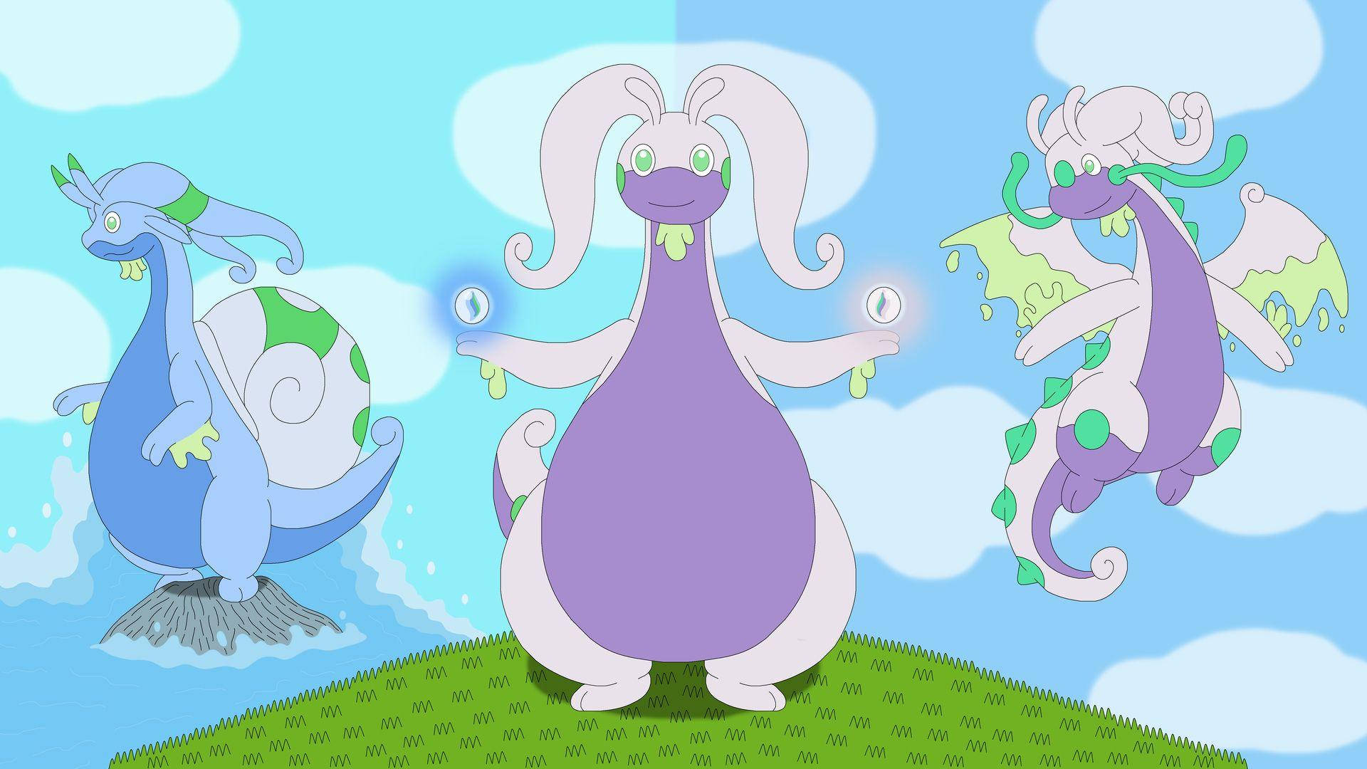 Goodra Evolution Background