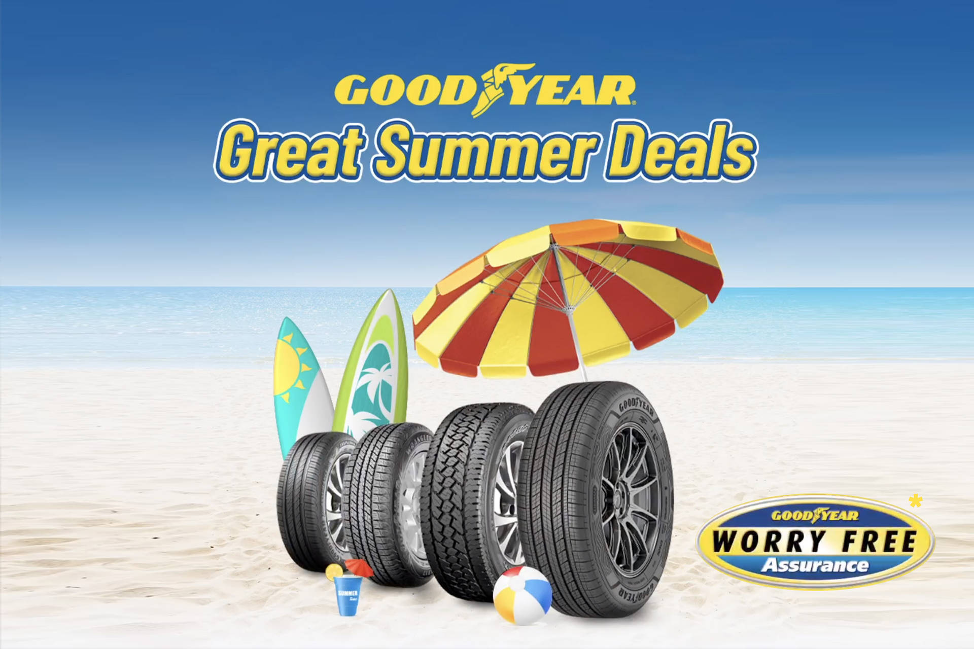 Goodyear Tire Discount Advertising Background