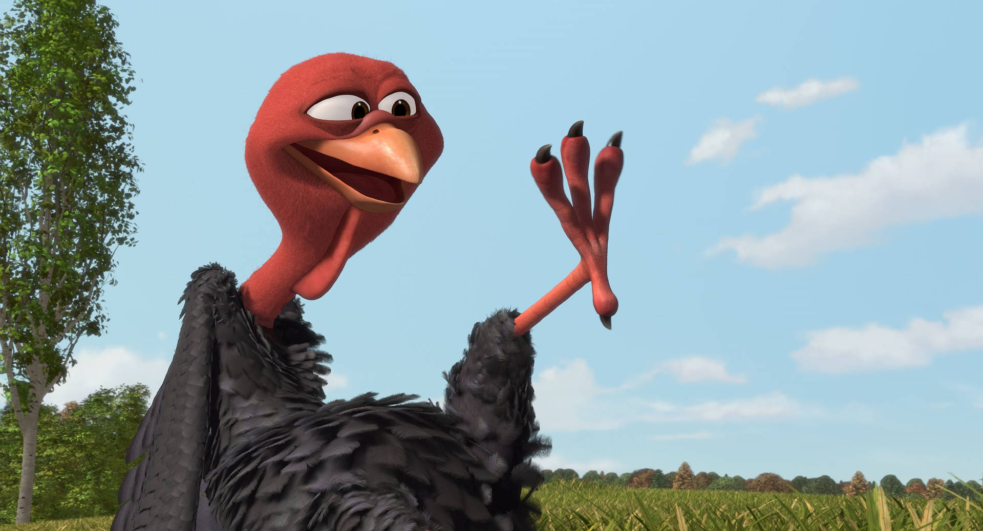 Goofy Red Turkey From Free Birds Background