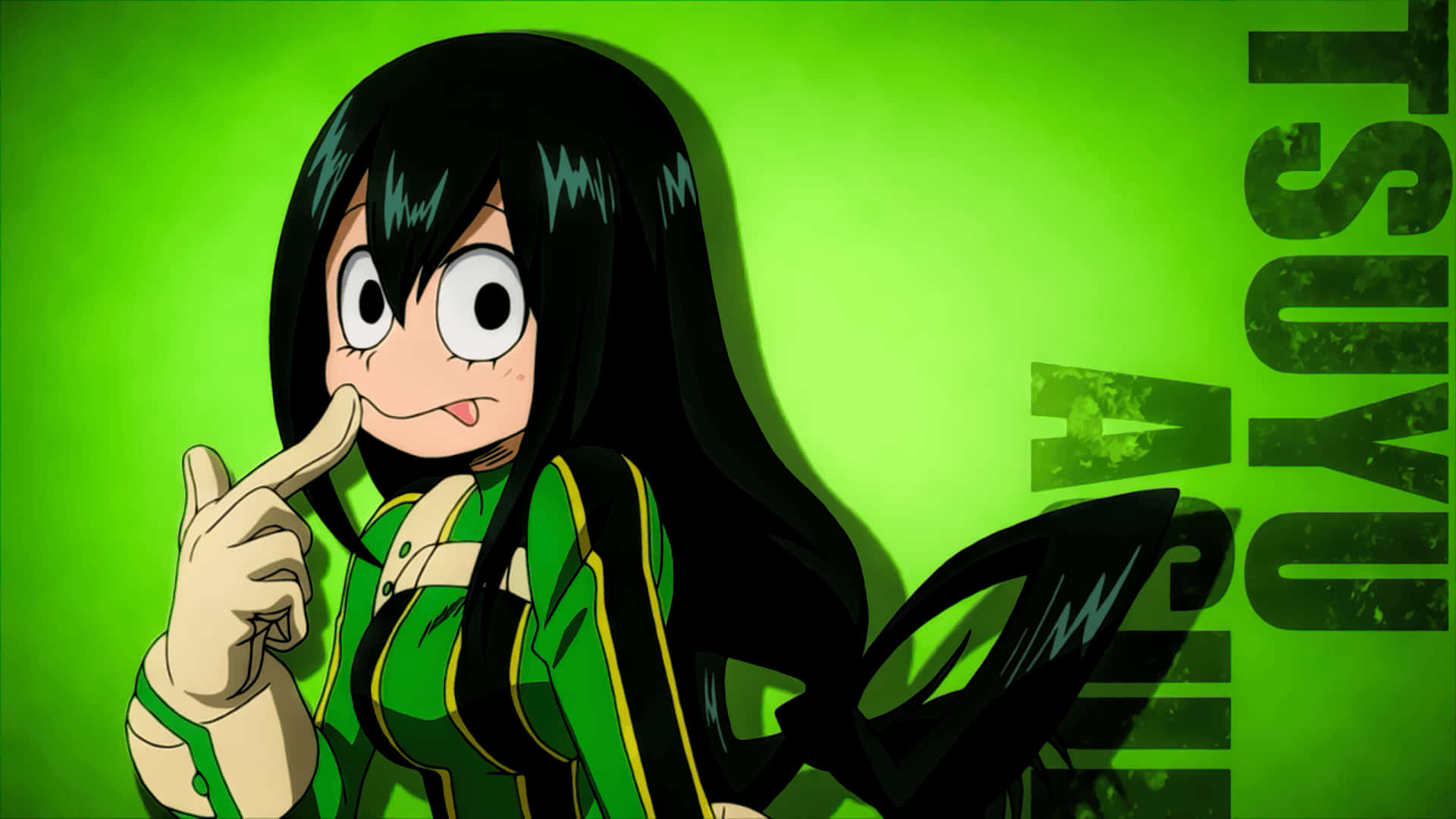 Goofy Tsuyu Asui Background