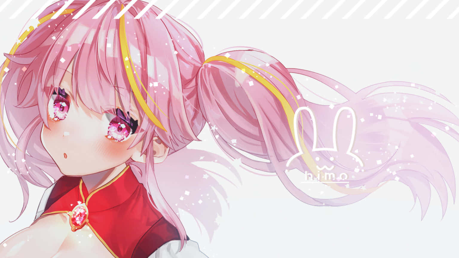 Google Anime Pink Hair Background