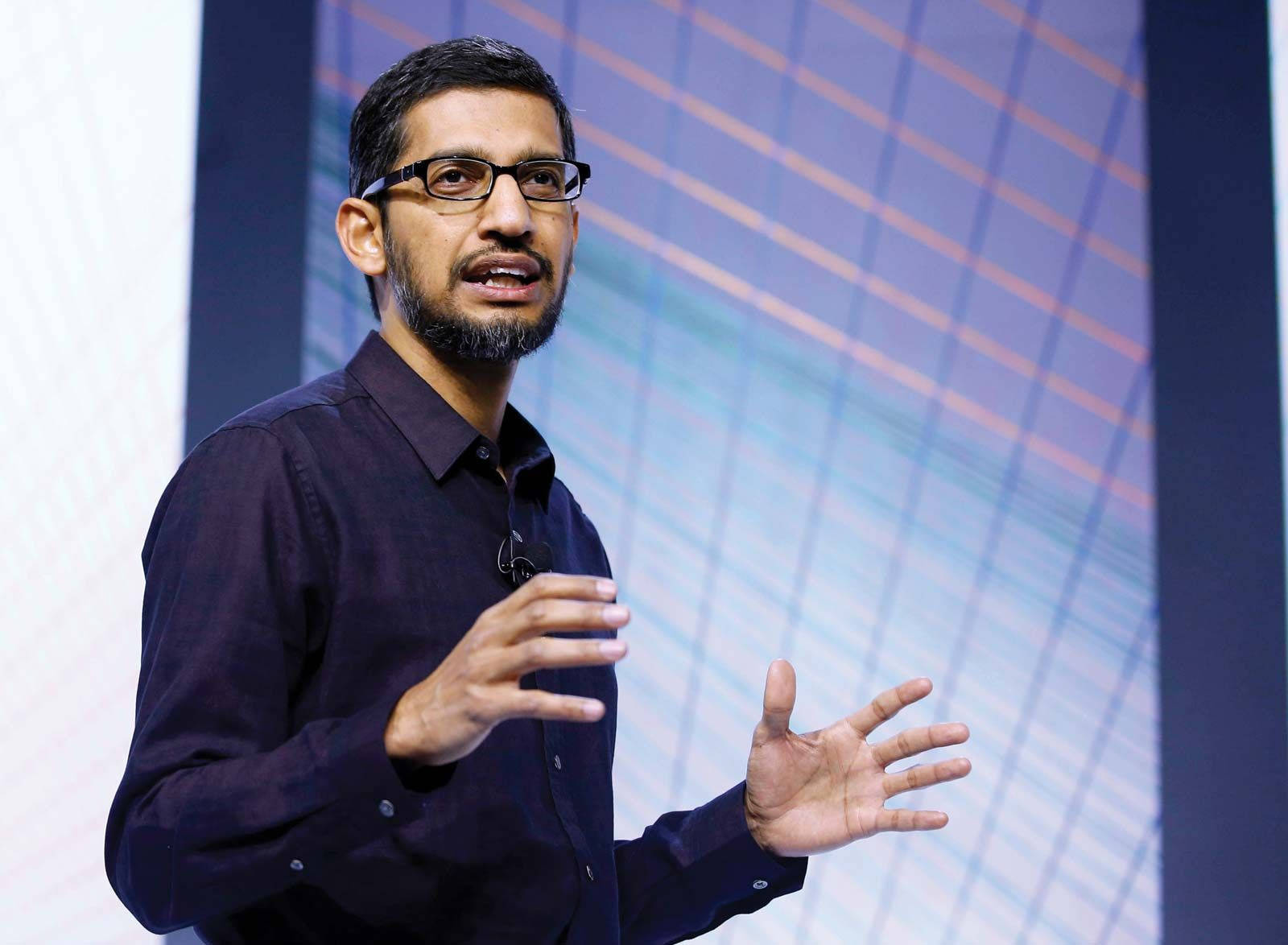 Google Ceo Sundar Pichai Conference Background