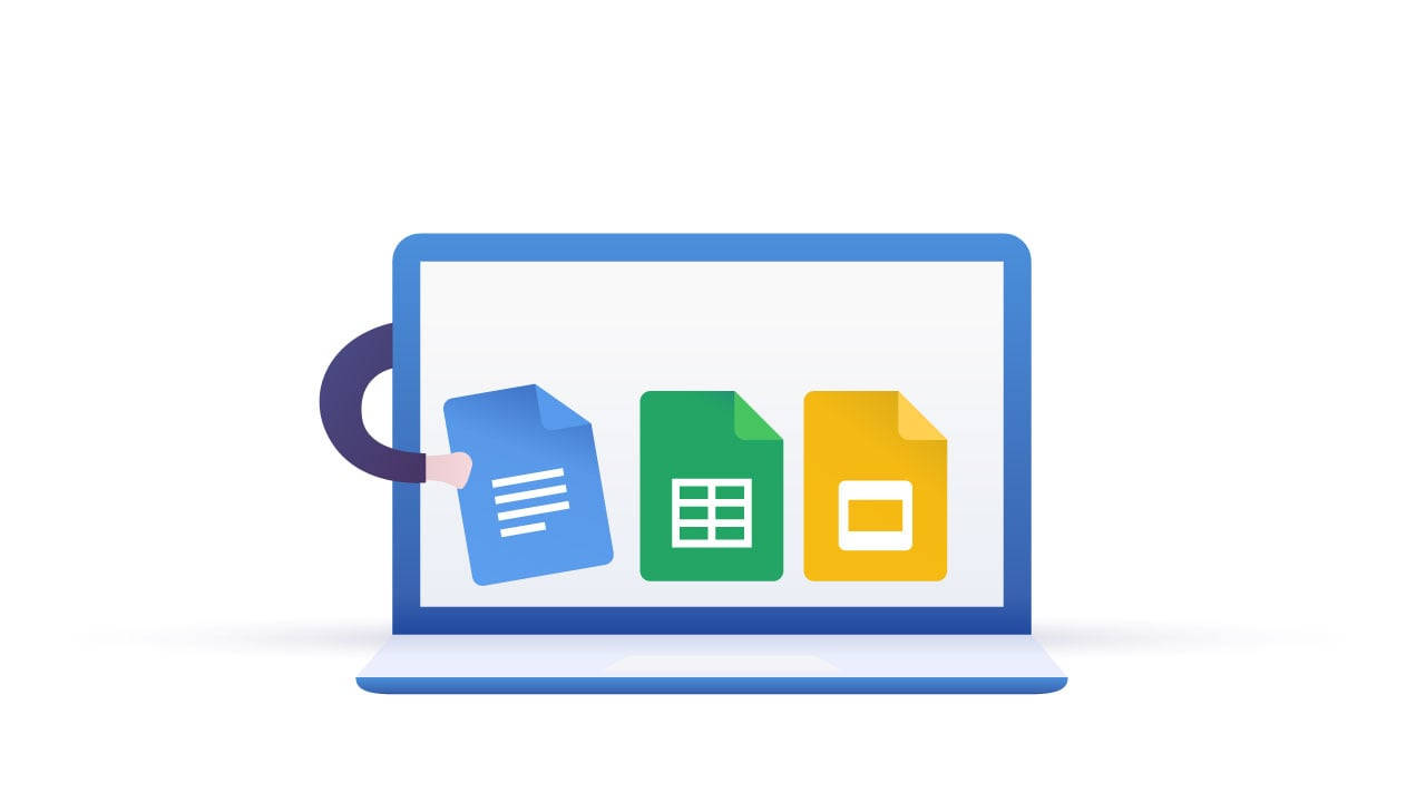 Google Docs Icons Laptop Drawing Background