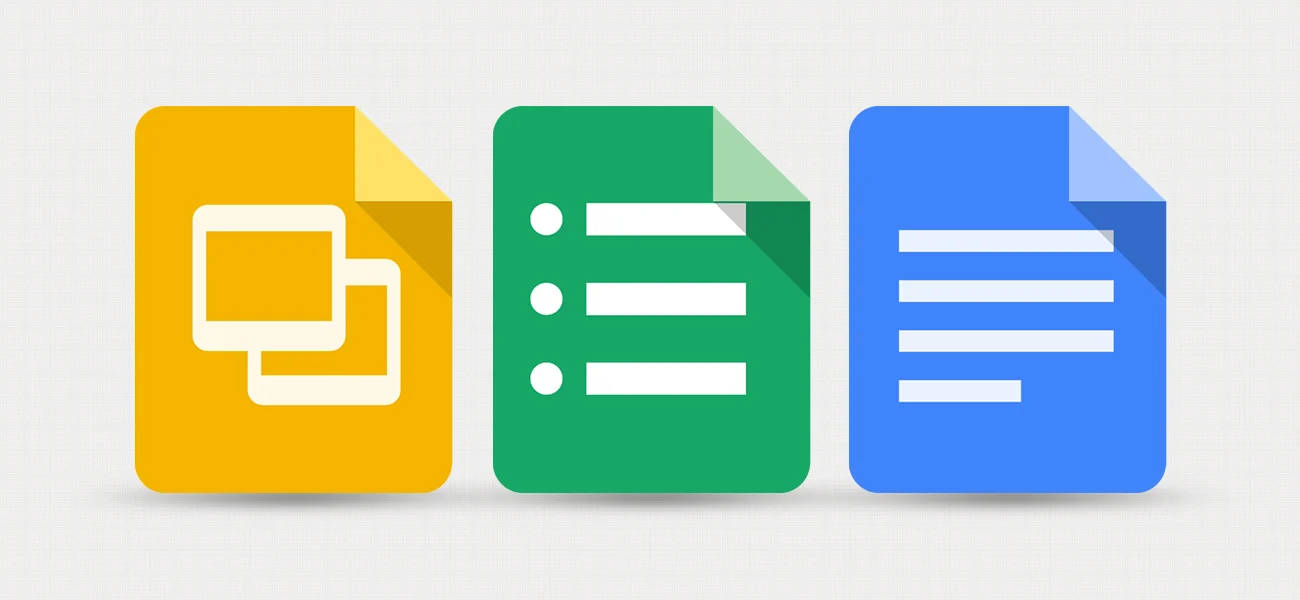 Google Docs, Sheets, And Slides Icons Background