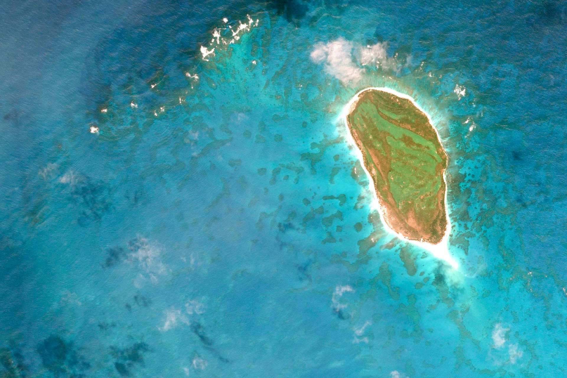 Google Earth Lisianski Island Hawaii Background
