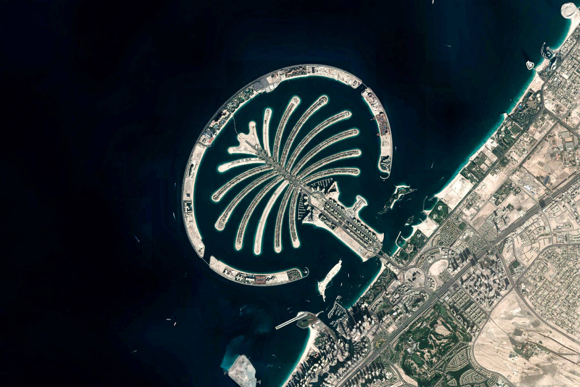 Google Earth The Palm Dubai Background