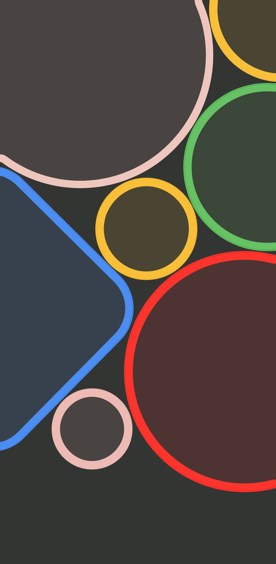 Google Pixel 4a Colorful Outlines Background