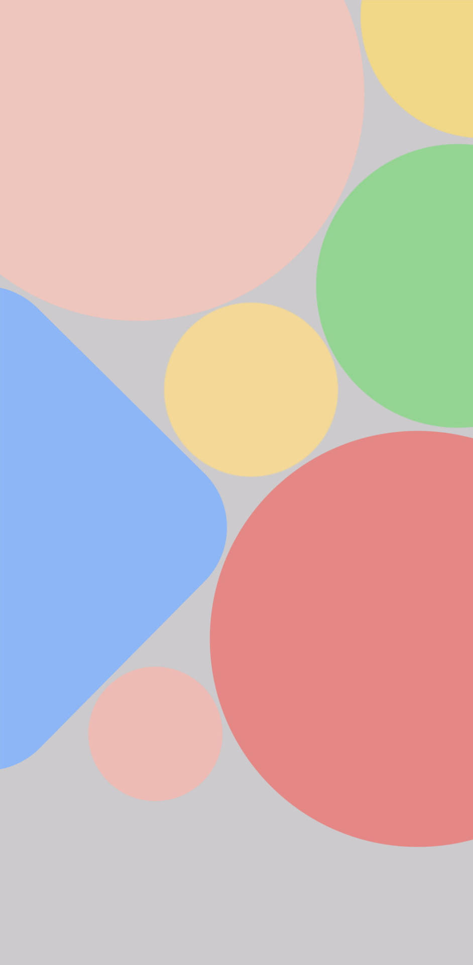 Google Pixel 4a On A Pastel Shapes Backdrop Background