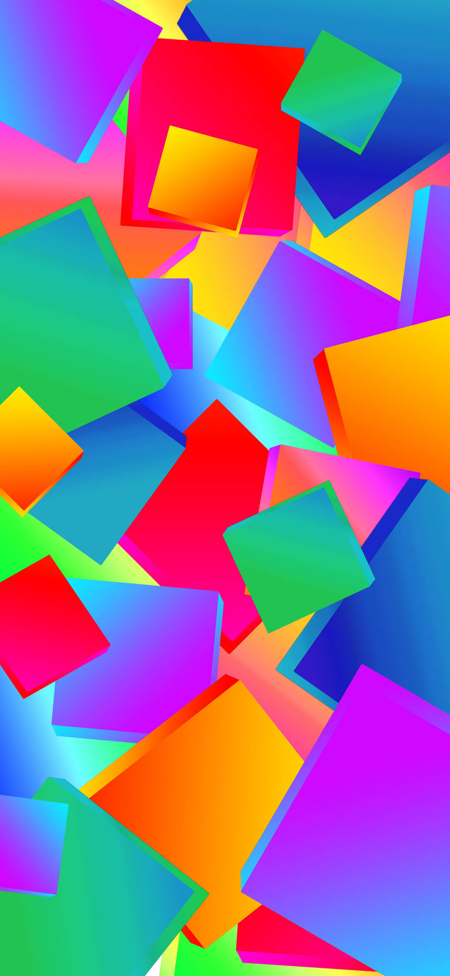 Google Pixel 4k Colourful Neon Squares