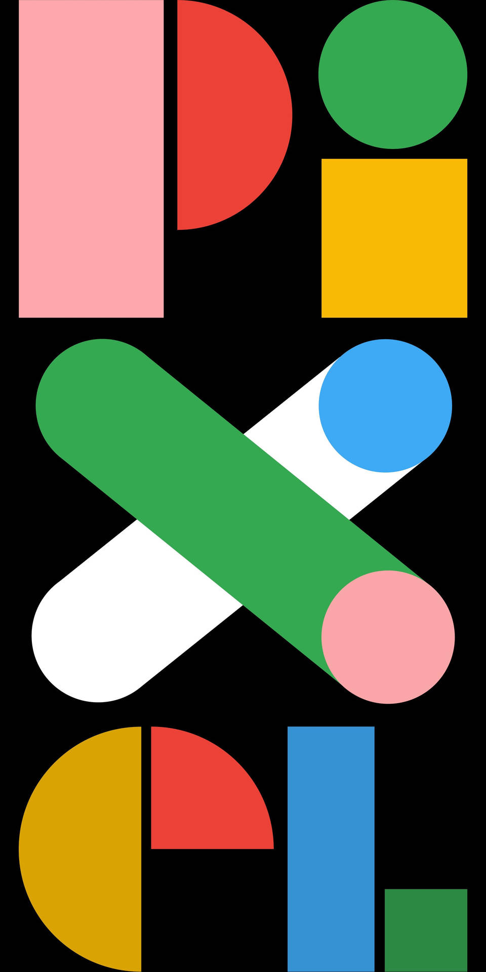 Google Pixel 4k Colourful Stylised Lettering Background