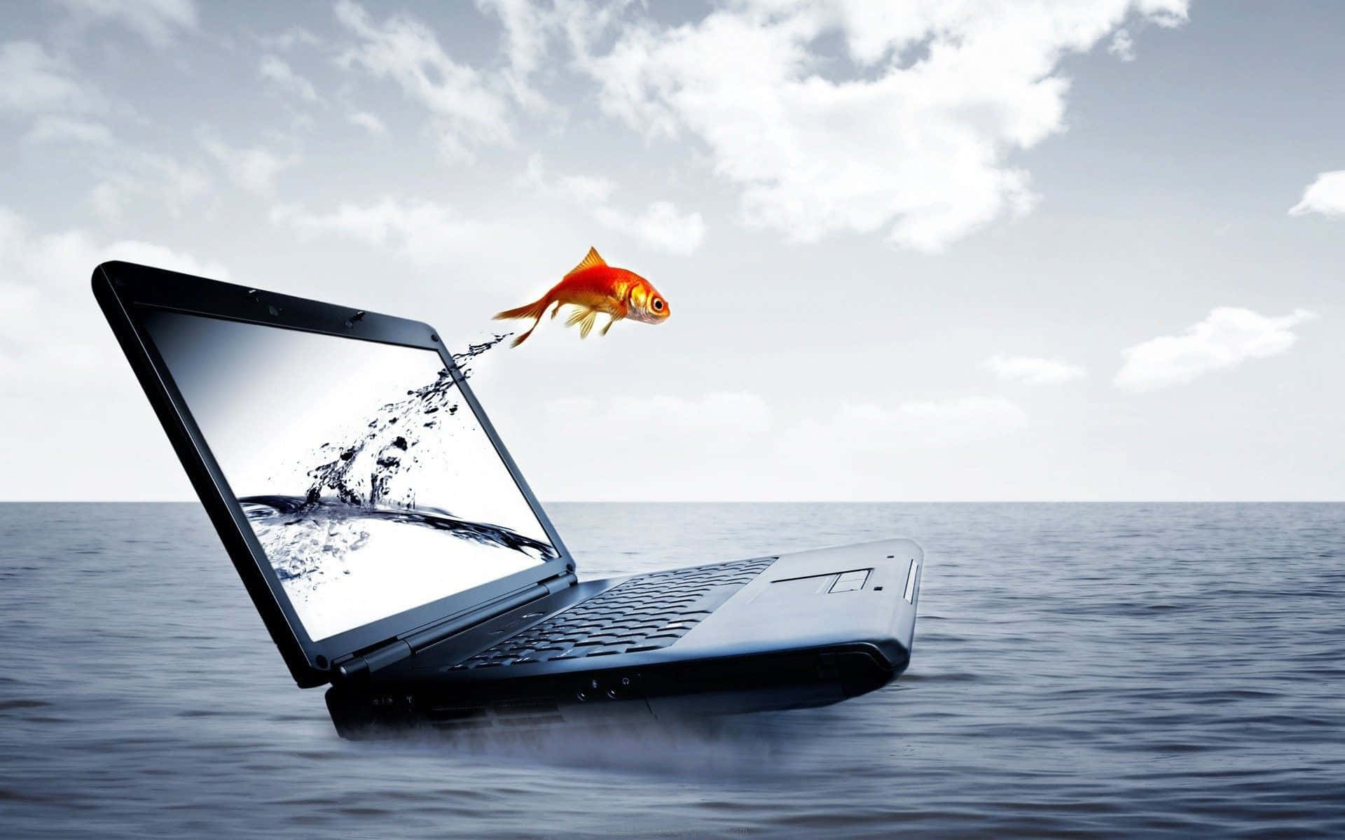 Google Pixel Water Goldfish Laptop Background
