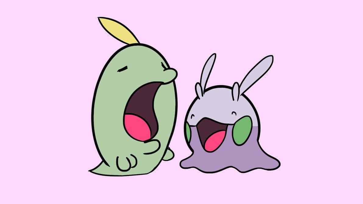 Goomy And Another Pokemon Background