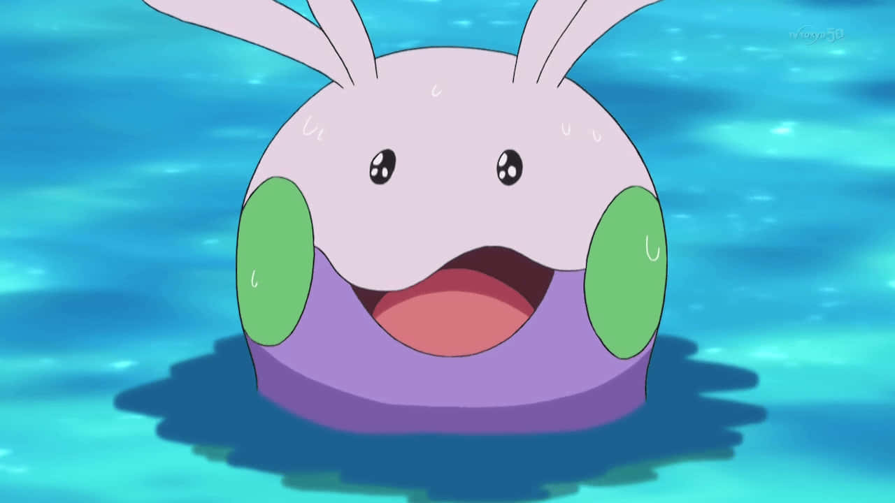 Goomy Ready To Dive Into The Water Background