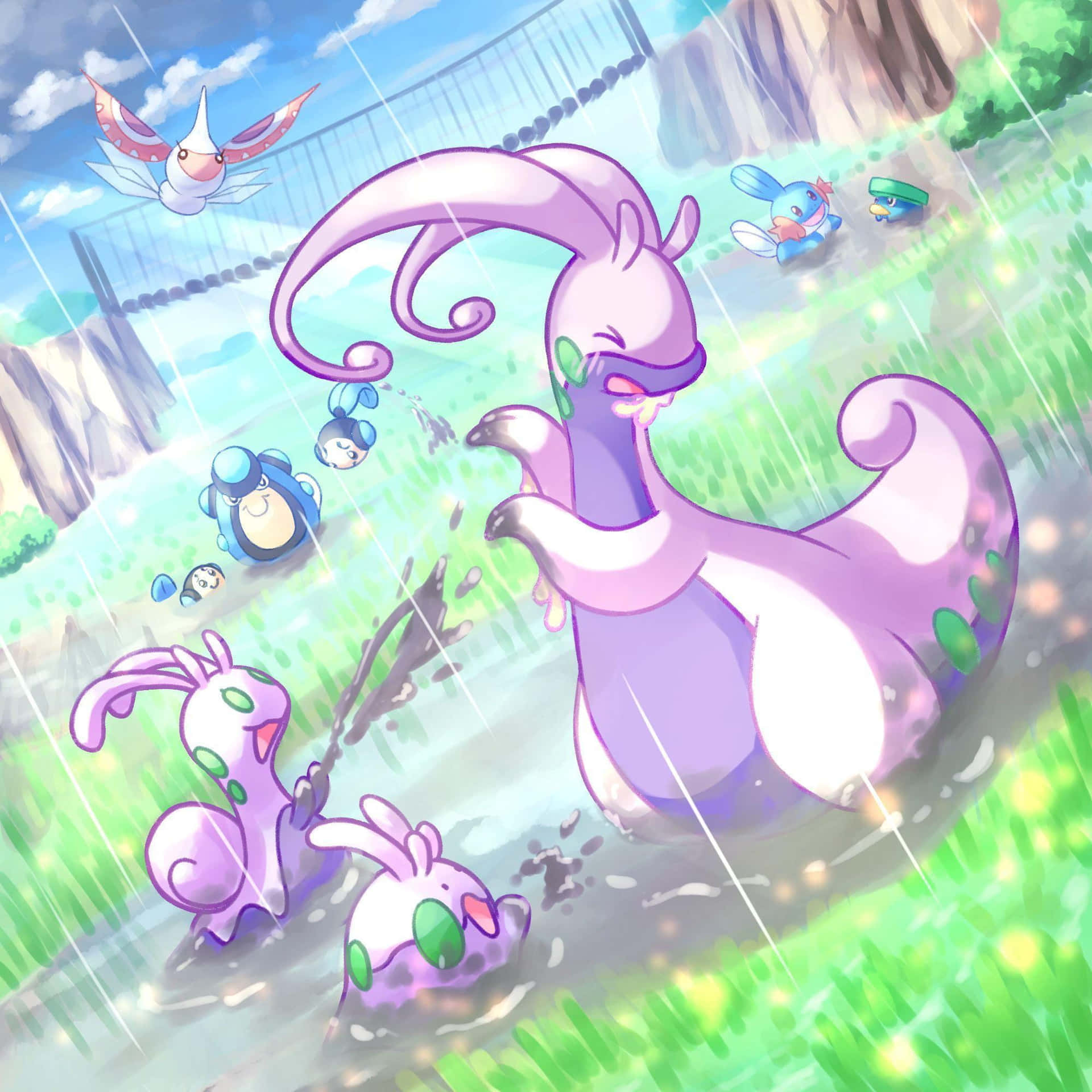 Goomy Sliggoo And Goodra Playing Background
