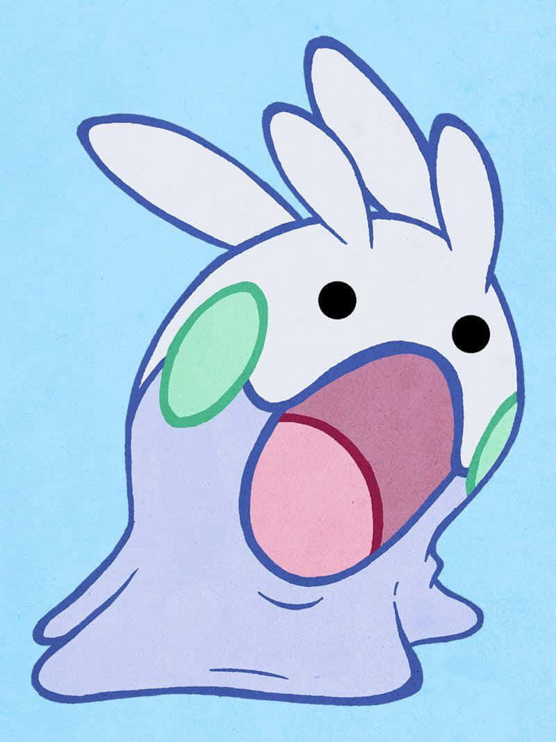 Goomy Surprised By The Taste Of Its Food Background