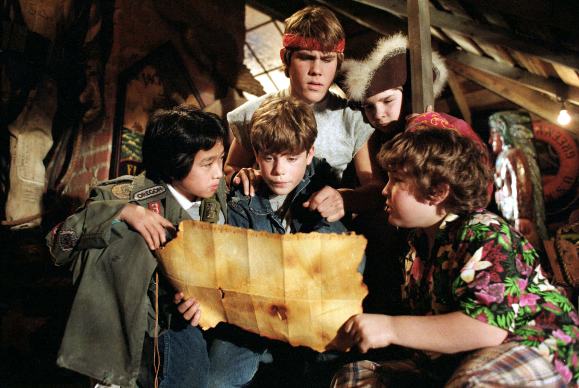 Goonies Group Treasure Map Discovery Background