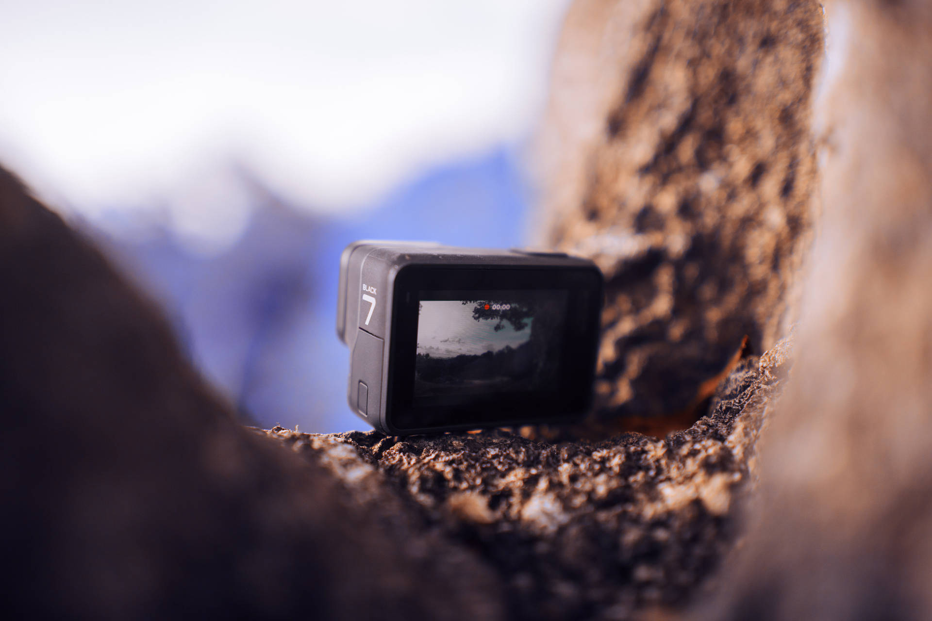 Gopro On A Rocky Edge