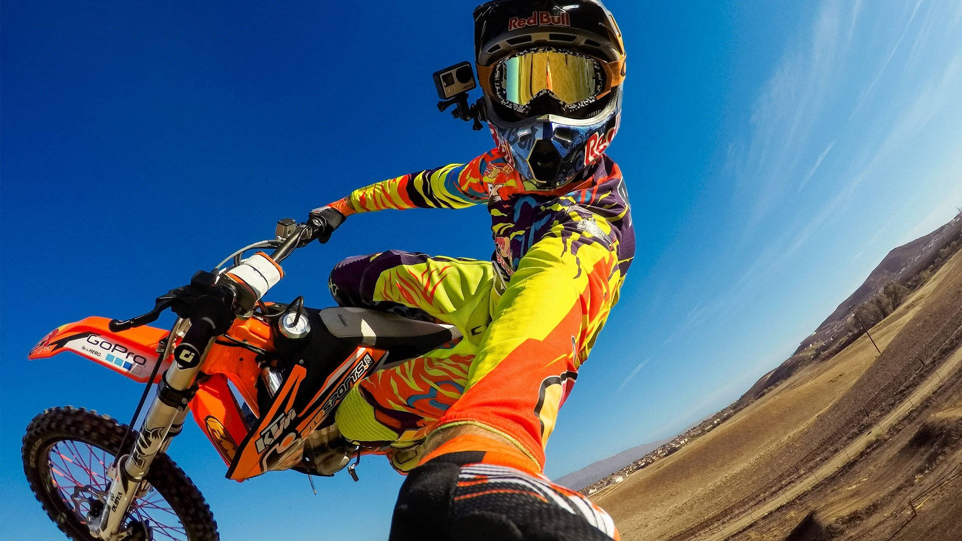 Gopro Selfie Dirt Bike Background