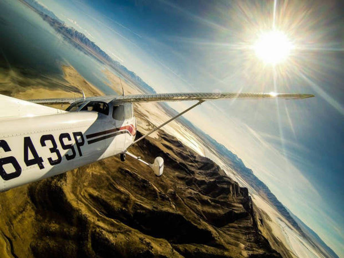 Gopro Tail End Of An Airplane Background