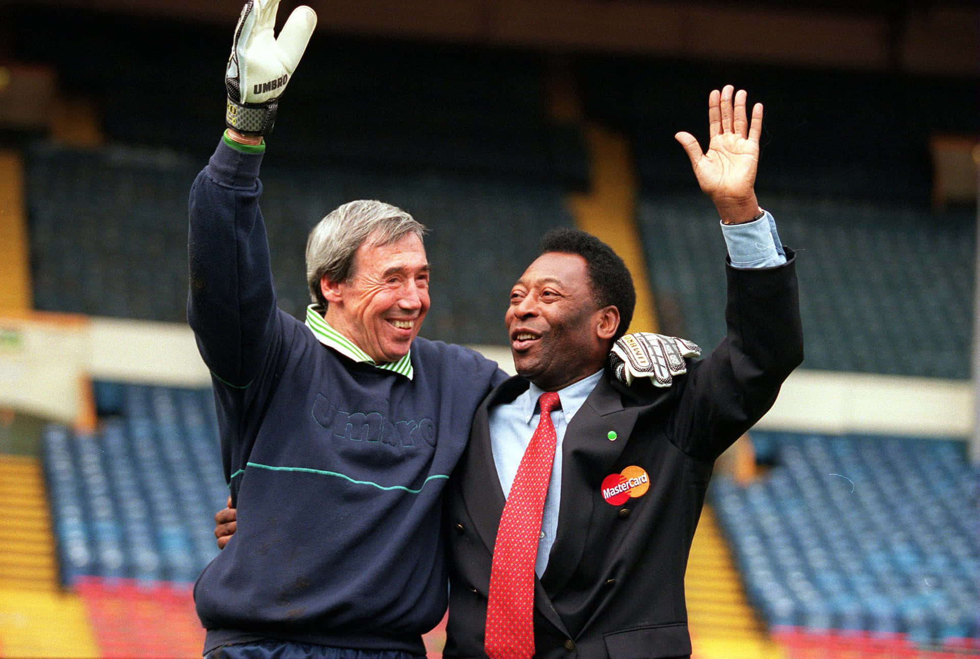 Gordon Banks And Pele Background