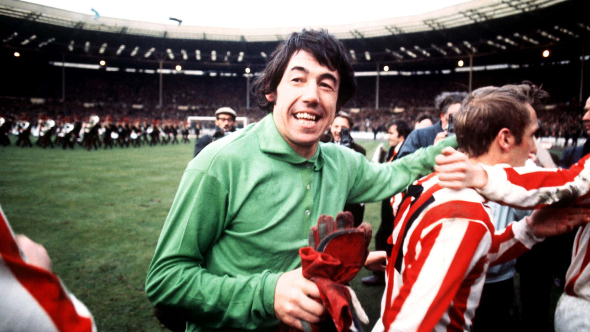 Gordon Banks At Wembley Stadium Background