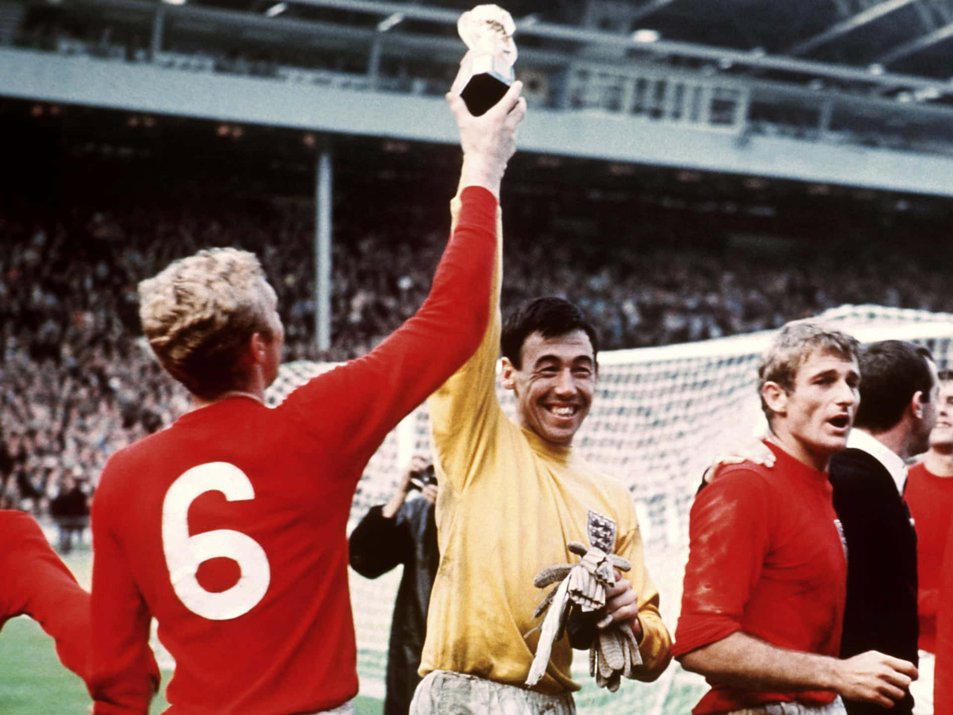 Gordon Banks Celebrating 1966 World Cup