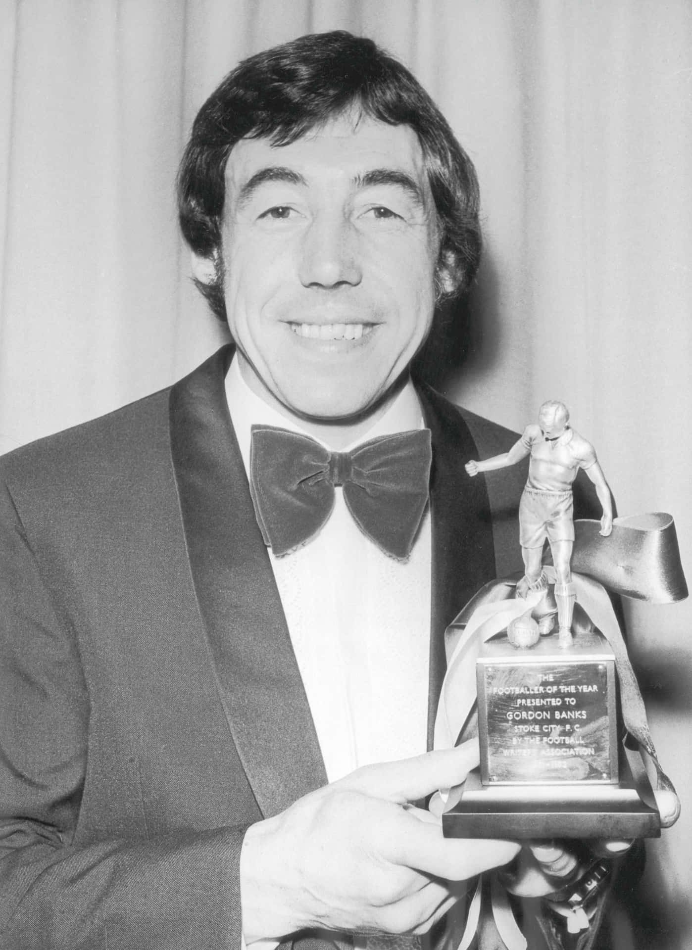 Gordon Banks Receives Footballer Of The Year Award