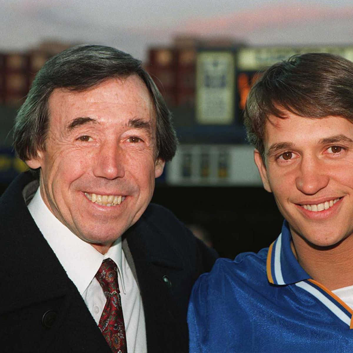 Gordon Banks With Gary Lineker 1995