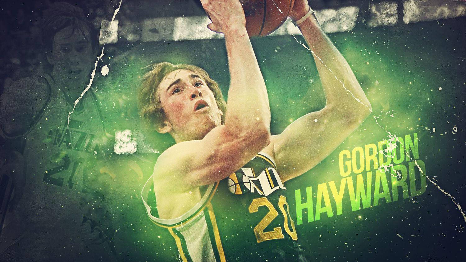 Gordon Hayward Jazz Forward Art Background