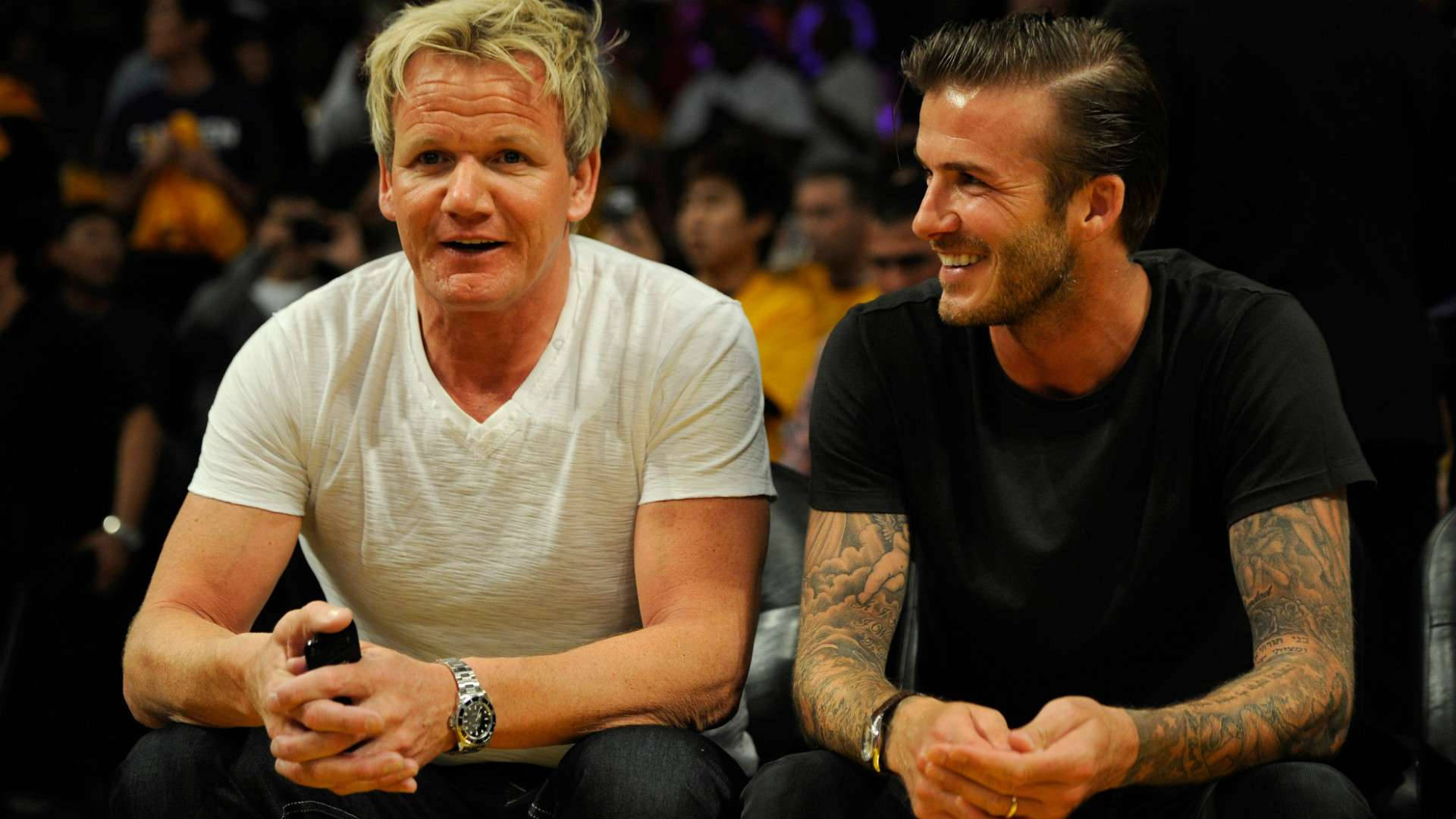 Gordon Ramsay And David Beckham Background