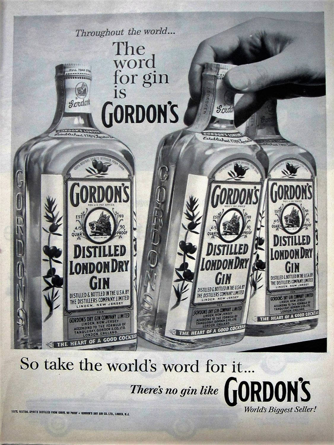 Gordon's London Dry Gin Advertisement Background