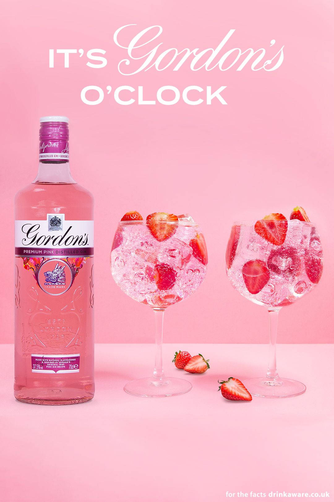 Gordon's Pink Gin Bottle Background