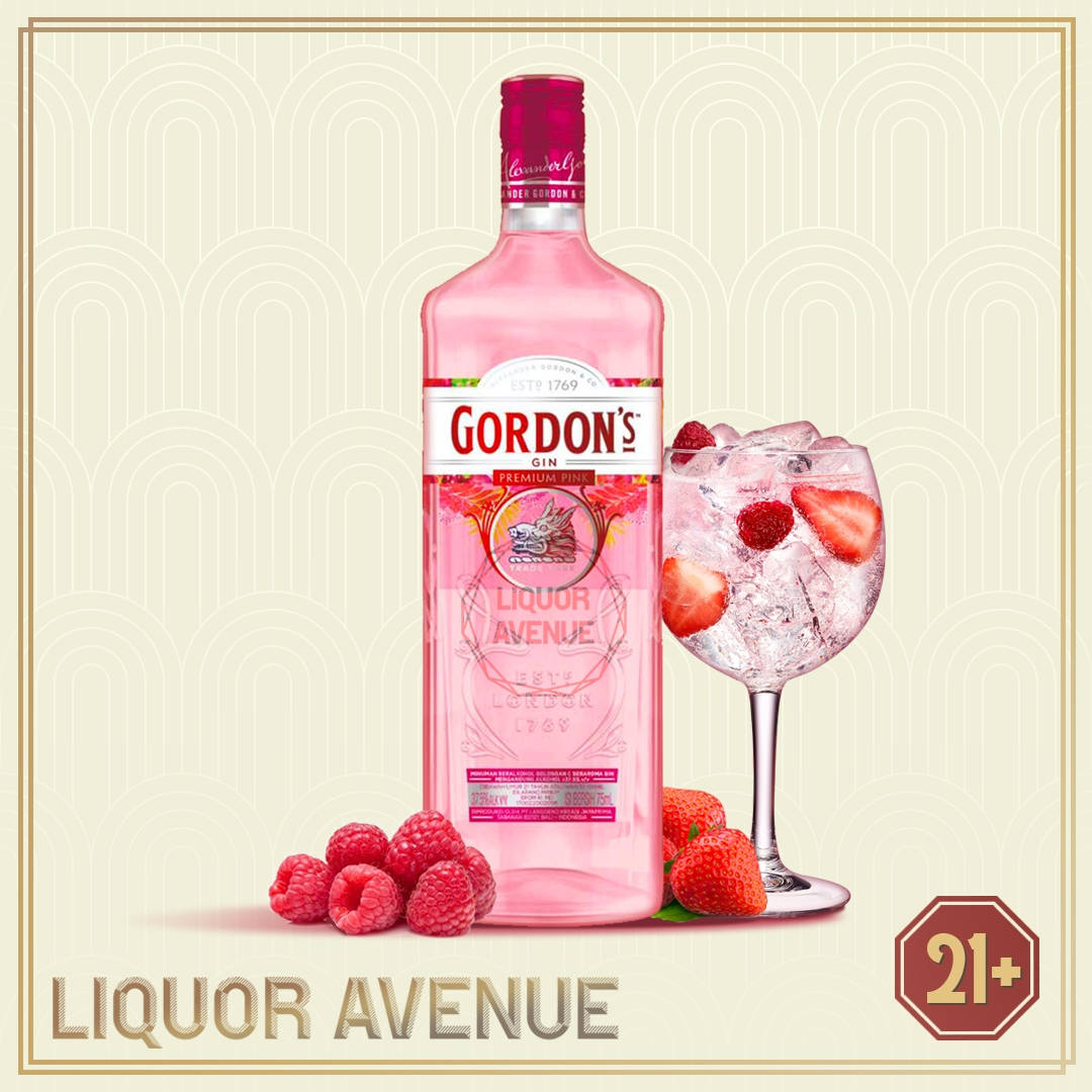 Gordon's Pink Gin Liquor Avenue Background