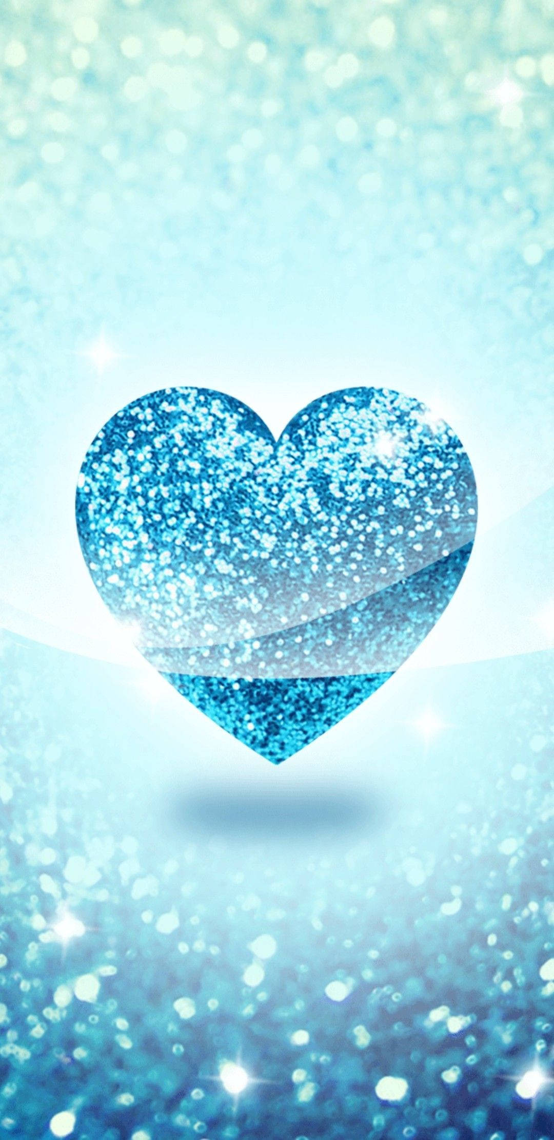 Gorgeous Blue Heart Iphone Display