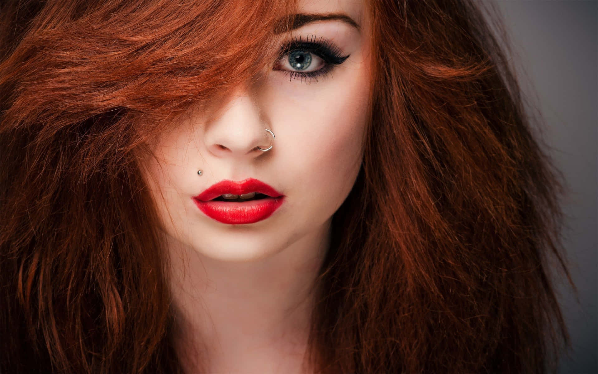 Gorgeous Red Lips Up Close Background