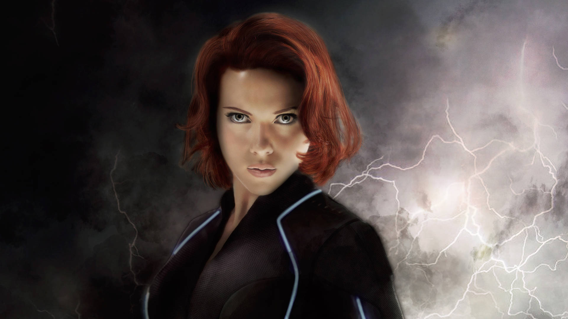 Gorgeous Scarlett Johansson As Black Widow Background