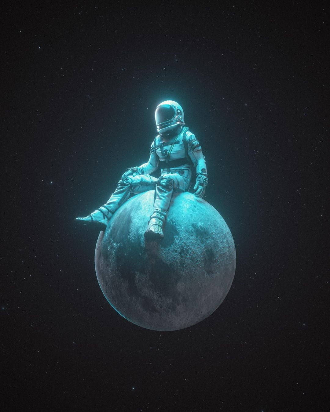 Gorgeous Spaceman Aesthetic Photo Background