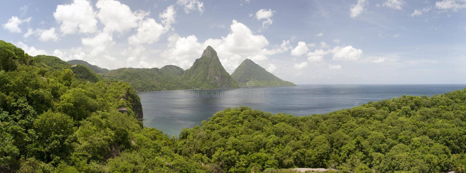 Gorgeous St Lucia Mountain Peaks Background