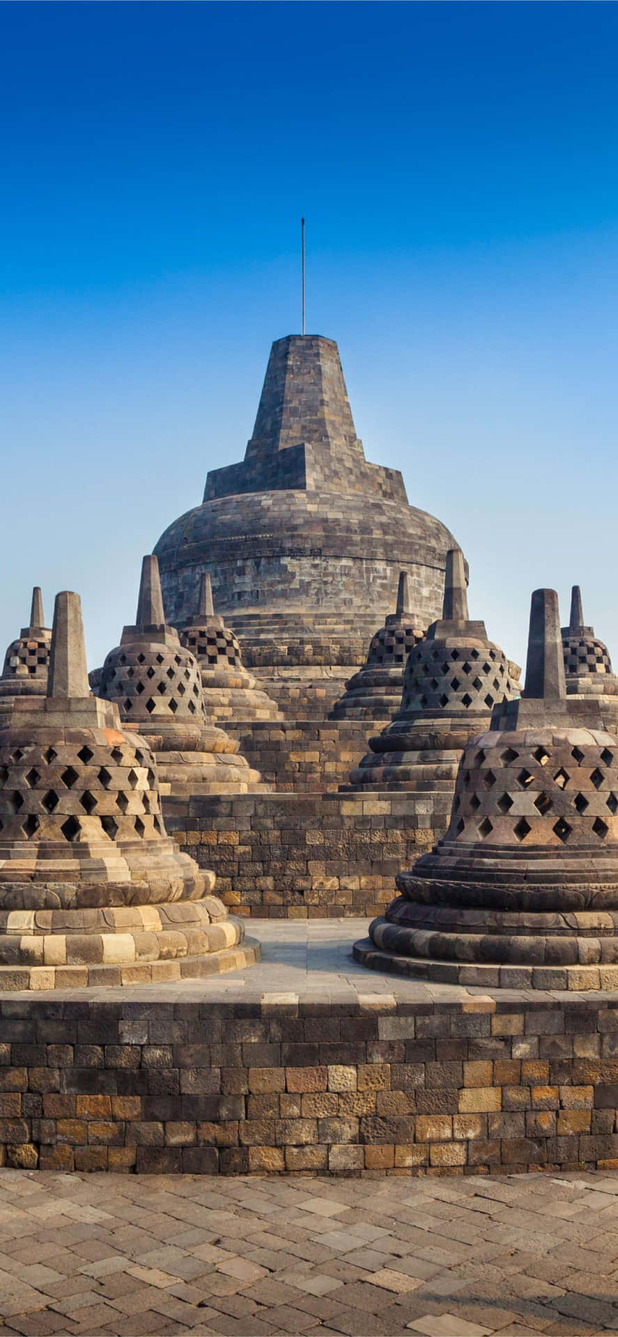 Gorgeous View Of Borobudur's Buddhist Temple Background