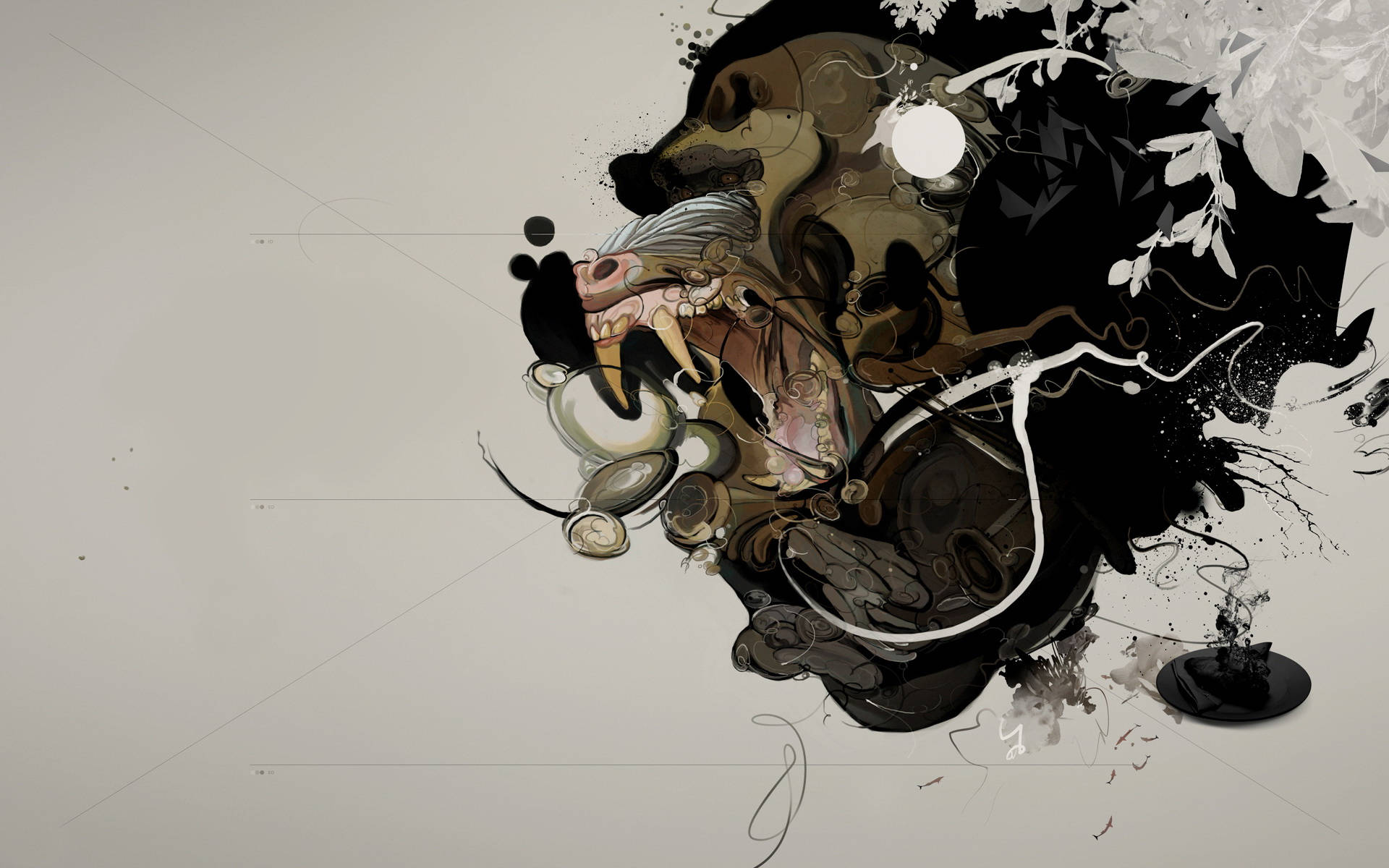 Gorilla Abstract Art Background