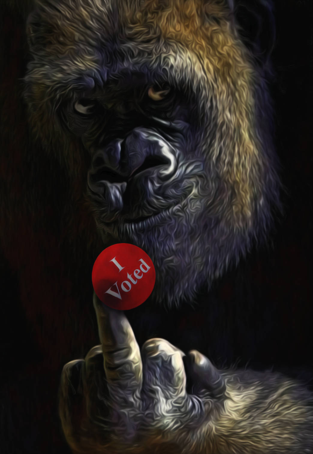 Gorilla Art I Voted Background