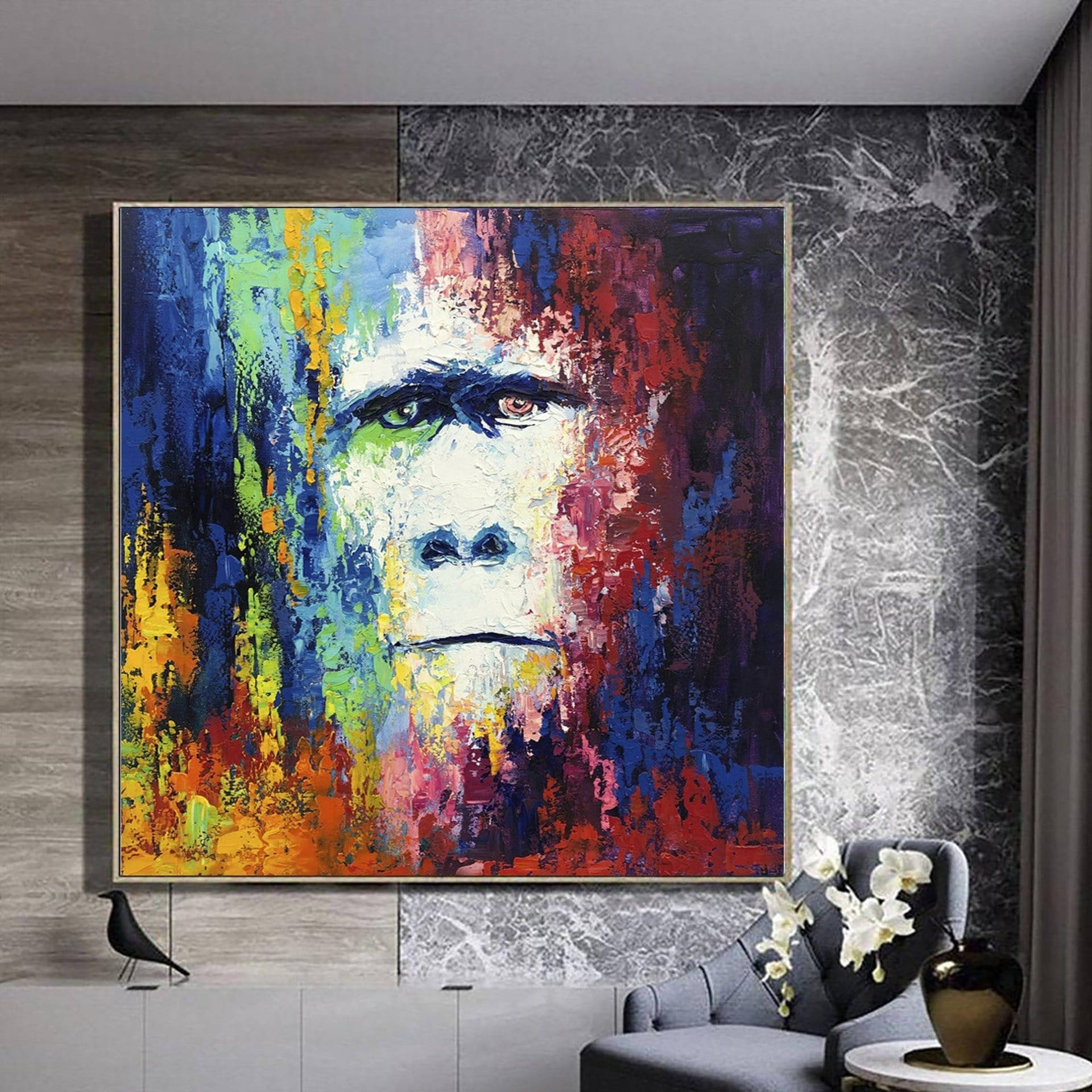 Gorilla Art Painting Background