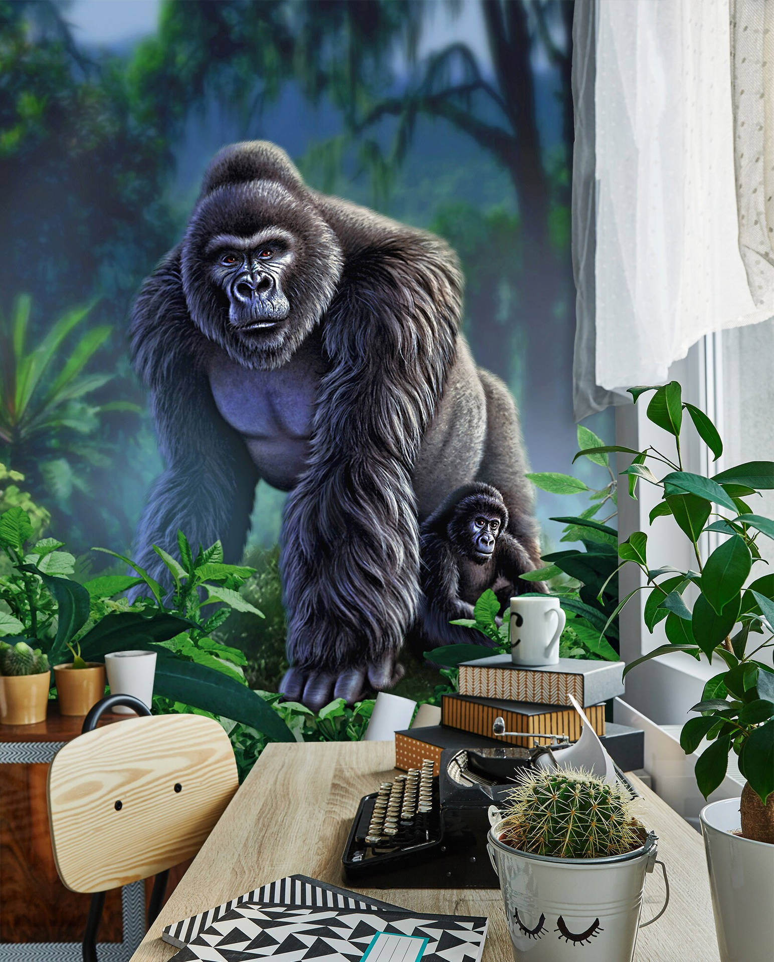 Gorilla Digital Art Background