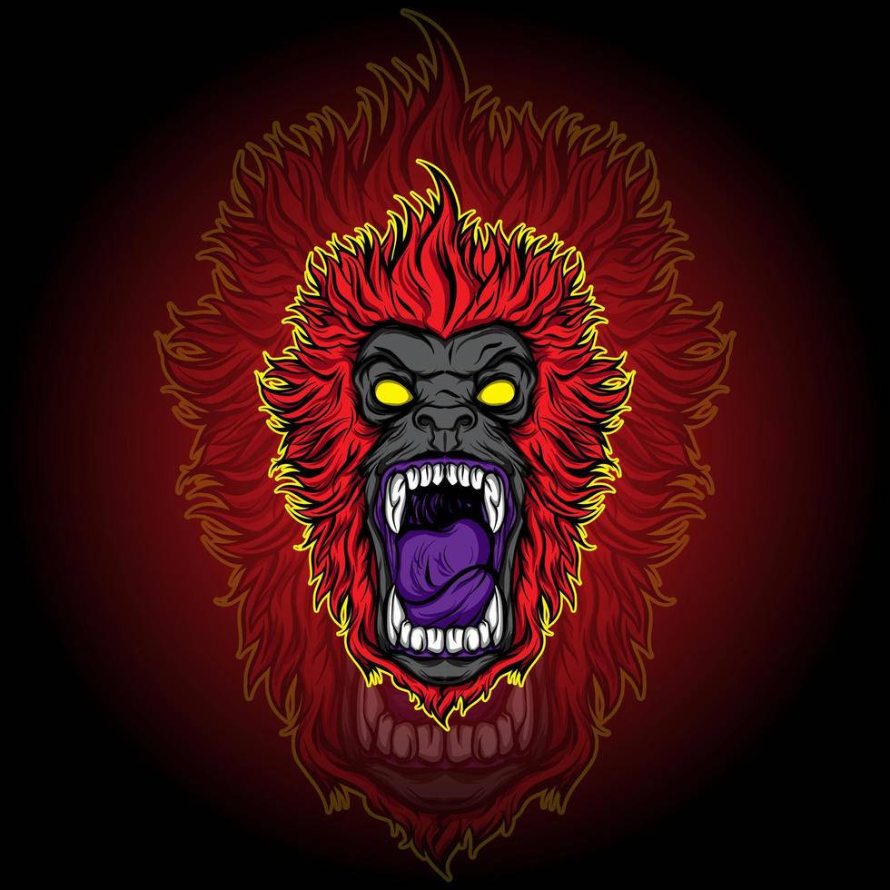 Gorilla Digital Art Background